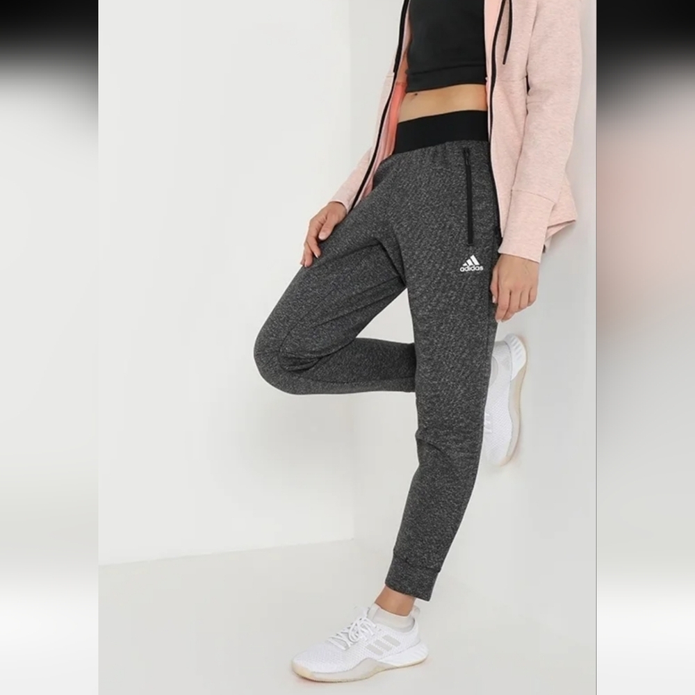 Adidas ID Stadium Training Jogger Pants Dark Heather Grey Women's Size L